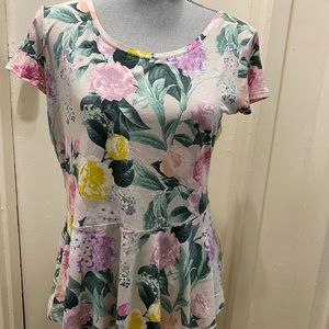 H&M Peplum cotton top size S